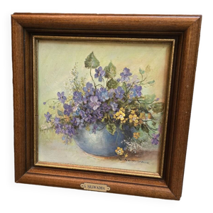 Huile de toile bouquet