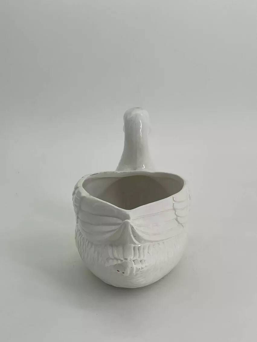 Duck-shaped ceramic pot holder