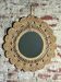 Vintage woven alfa mirror 1960 Diam 60 cm