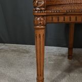 Louis XVI style walnut basket bench – 2nd part of the 19th century
