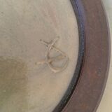 Green ceramic plate signed vintage