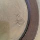 Green ceramic plate signed vintage