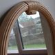 Powder pink arch wall mirror - Art Deco style - Moulded frame