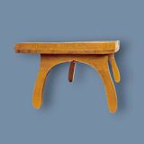 Antique solid wood varnished bed base – Torck – 1950s