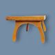 Antique solid wood varnished bed base – Torck – 1950s