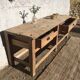 Établi en bois brut