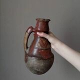 Old Berber pottery handcrafted ethnic tribal antique terracotta