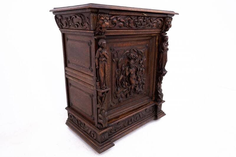 Carved chest of drawers, France, circa 1840.
