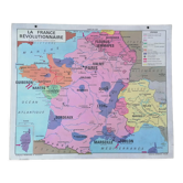 Ancienne carte historique Armand Colin La France révolutionnaire-Paris pendant la Révolution