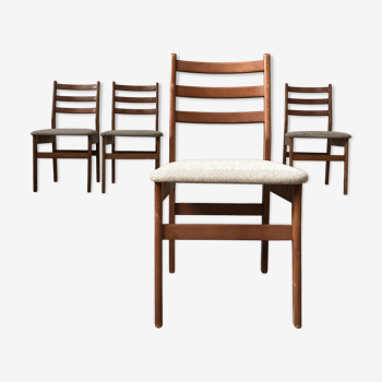 Set de 4 chaises à manger scandinaves 60 s 70 s