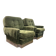 Ensemble de 2 chaises/fauteuils simples vintage verts à franges