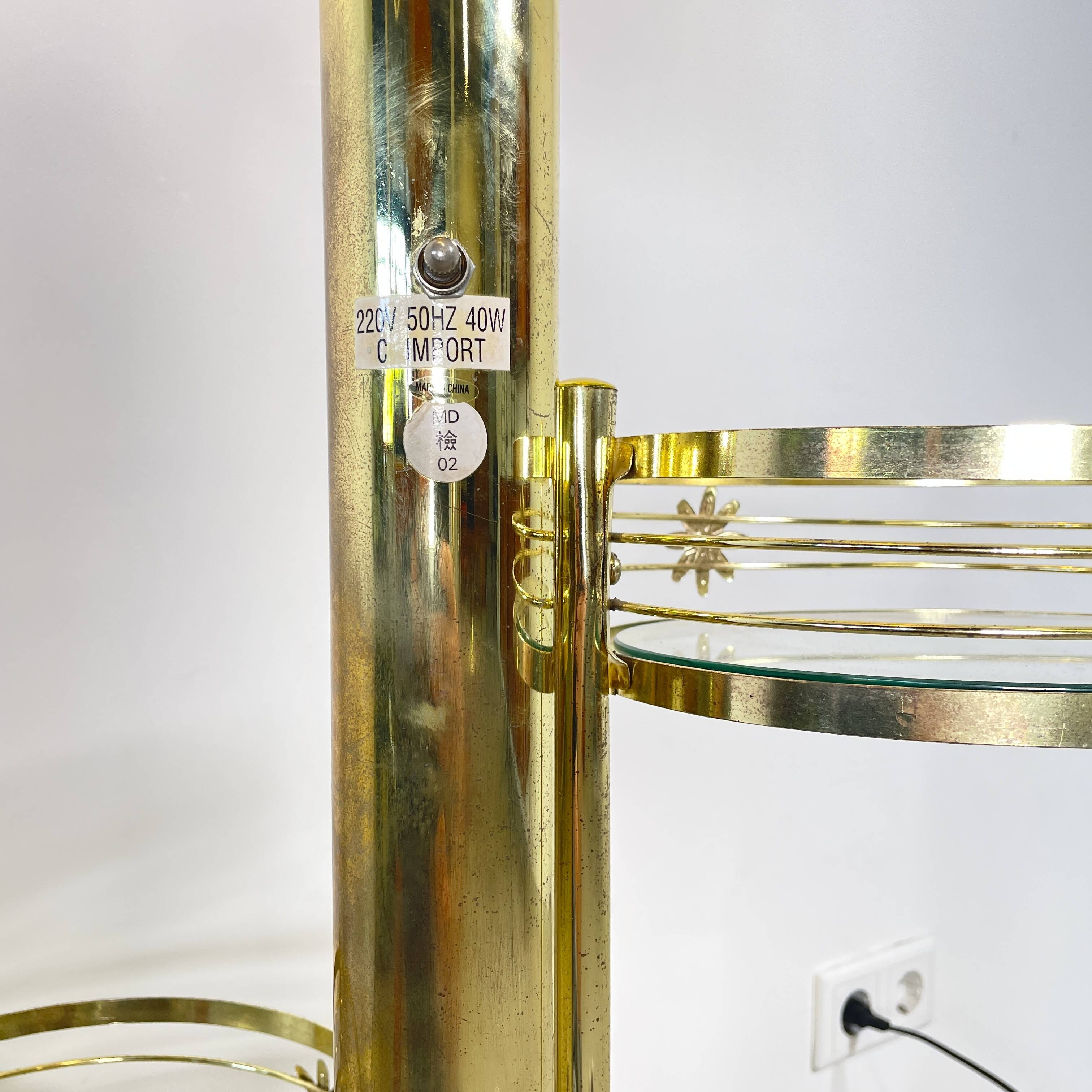 Golden lotus lamp with 3 levels