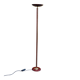 Art Deco floor lamp in burgundy with a golden dome, France
