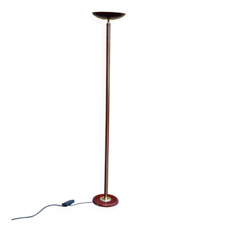 Lampadaire art déco bordeaux coupole dorée France