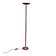 Art Deco floor lamp in burgundy with a golden dome, France