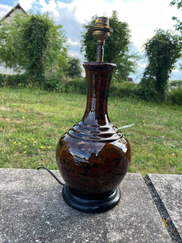 Ancien pied de lampe Chinois en céramique