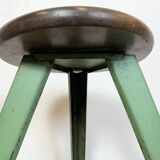 Tabouret d'Atelier Industriel Vert, 1960s