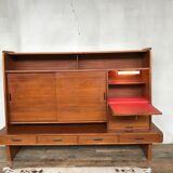 Maurice Pré high sideboard for Lieuvin in teak 1960
