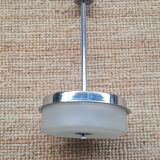 Czechoslovakian frosted glass pendant light