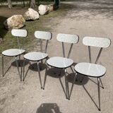 Series of 4 chairs in formica