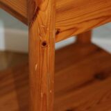 Pine bedside table with one drawer