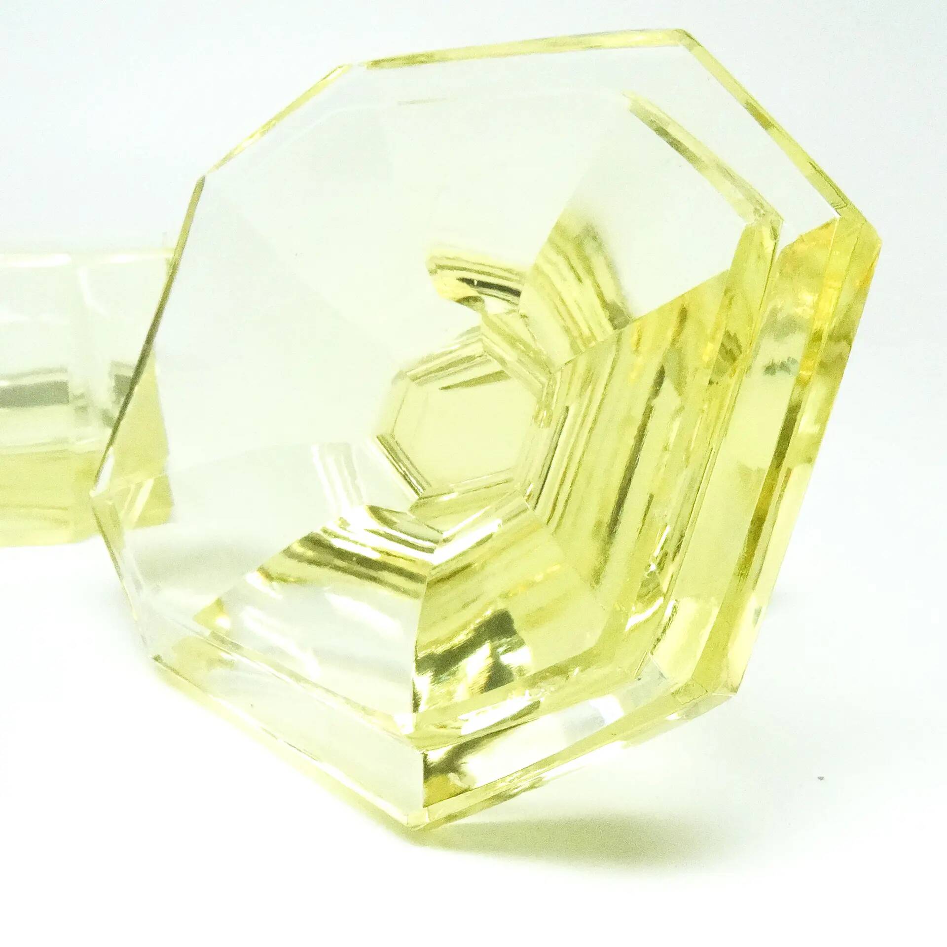 Art Deco bonbonniere, crystal, Moser, Czechoslovakia, 1930s
