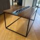 Walnut straw coffee table