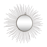Sun 73x73cm white metal mirror