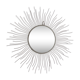 Sun 73x73cm white metal mirror