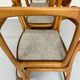 Set of 6 Baumann sleigh chairs in wood and brown fabric, original 1960s