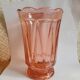 Vintage rosaline pink glass vase