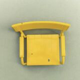 Vintage children's chair in yellow painted wood and metal