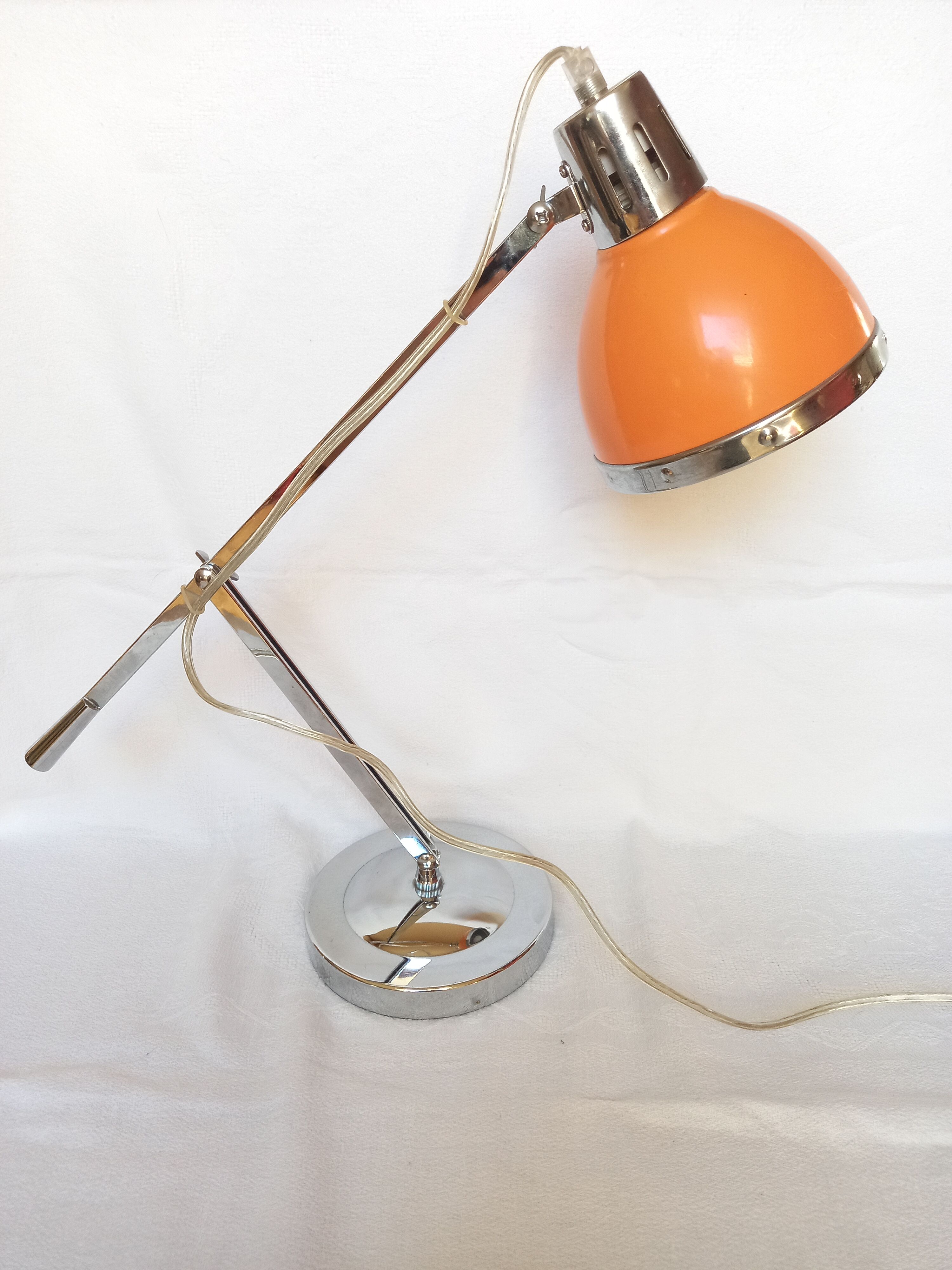 Orange vintage articulated lamp