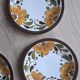 Set of 6 Paradisio dessert plates Boch 1966