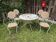 Wrought iron garden furniture