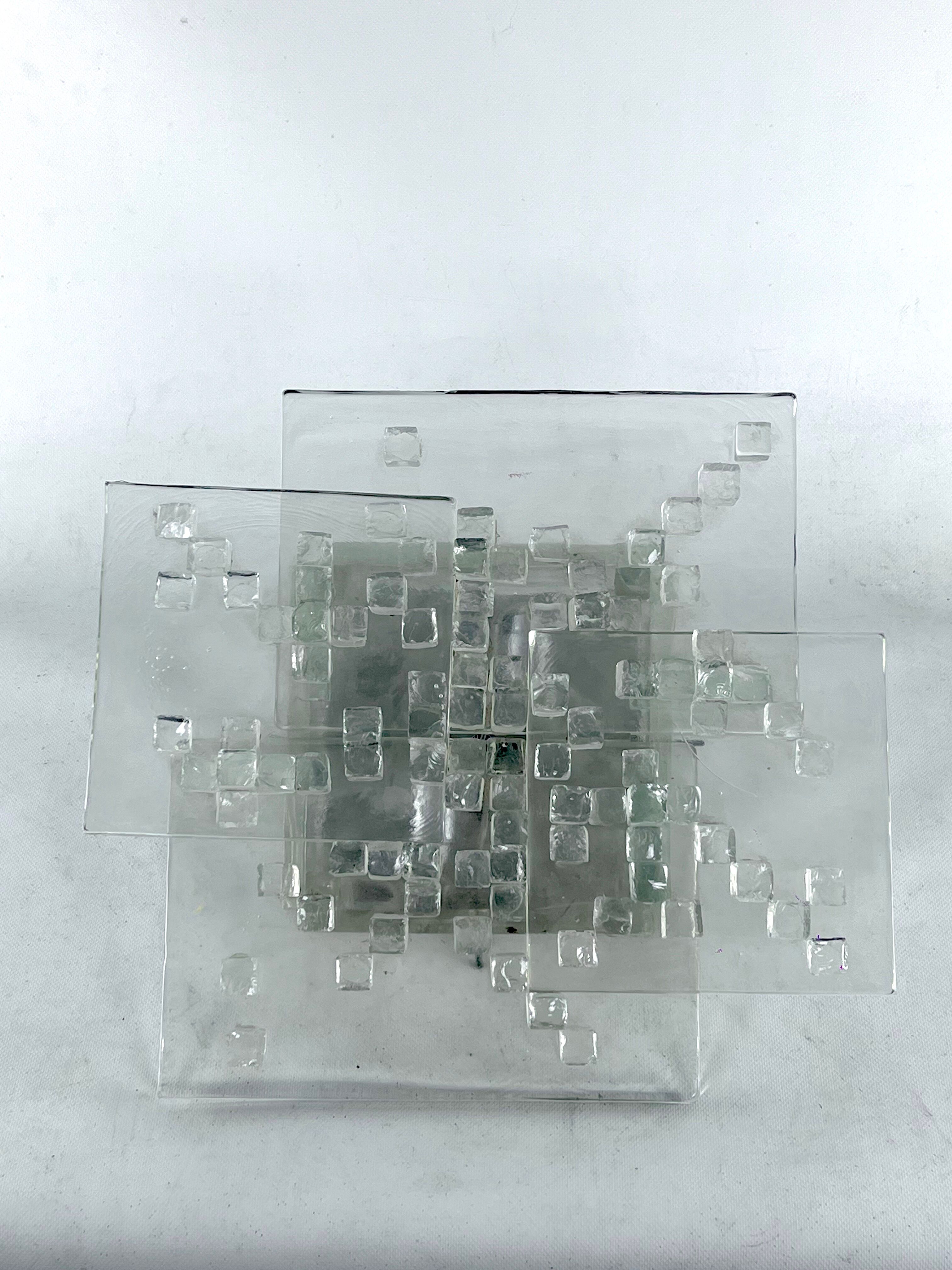 Mid-Century Clear Murano Glass wall light by Albano Poli for Poliarte. Italy 1970s