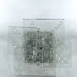 Mid-Century Clear Murano Glass wall light by Albano Poli for Poliarte. Italy 1970s