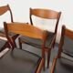 6 vintage Danish Scandinavian chairs by Aerthoj Jensen & Molholm in teak.