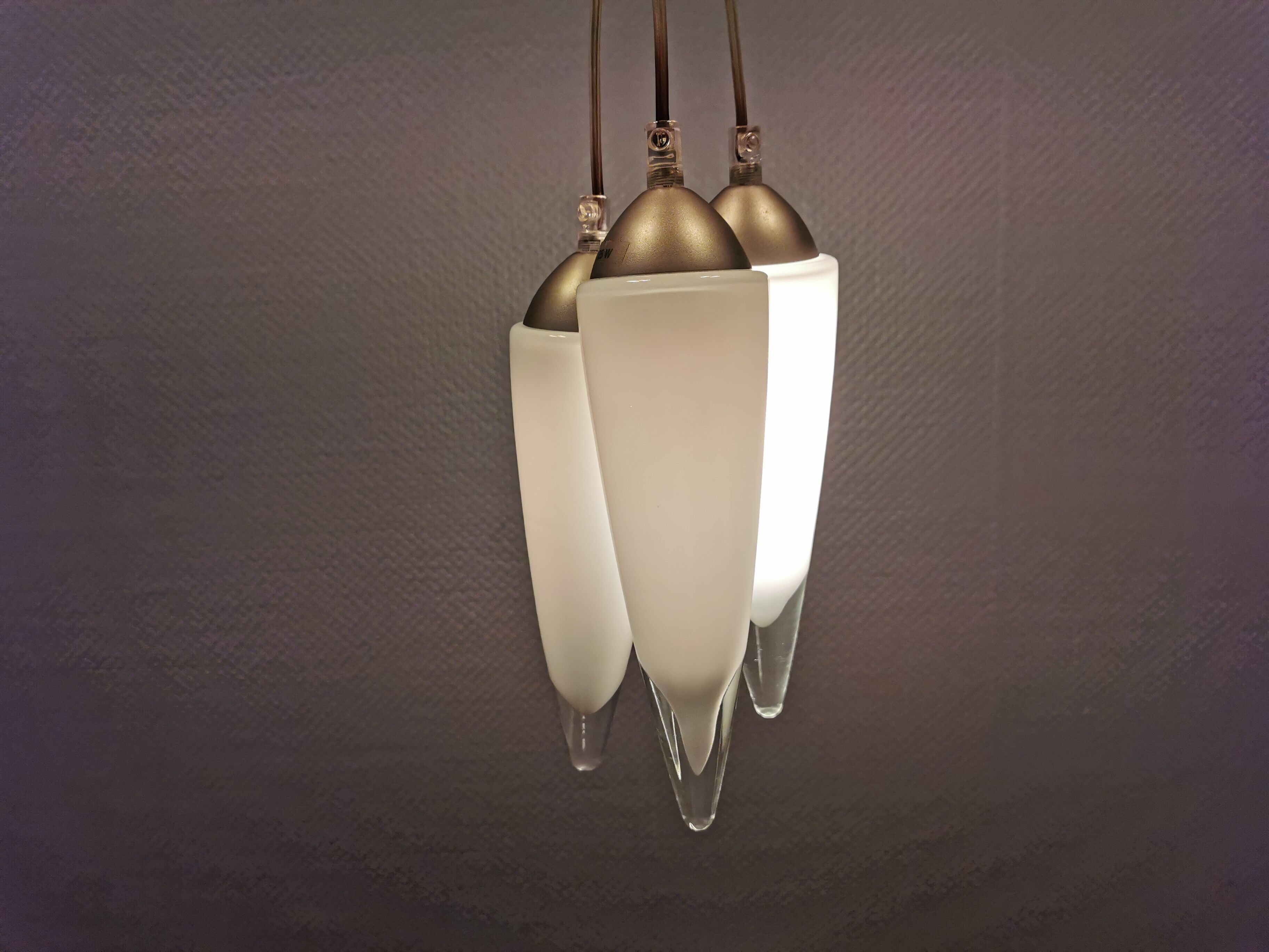 Three icicle hanging lamps
