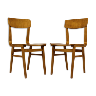 Lot de 2 chaises en contreplaqué de Riga, fabriqué en URSS, 1981