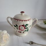 Sarreguemines earthenware sugar bowl, Epernay pattern