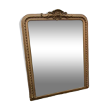 Golden mirror 19th with pediment