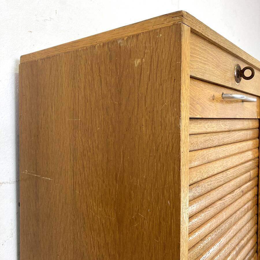 Vintage 60's curtain file cabinet