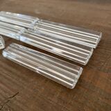 Vintage knife holders of 6, in glass
