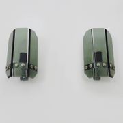 Pair of Italian wall lights in transparent blue-grey glass from the 70s