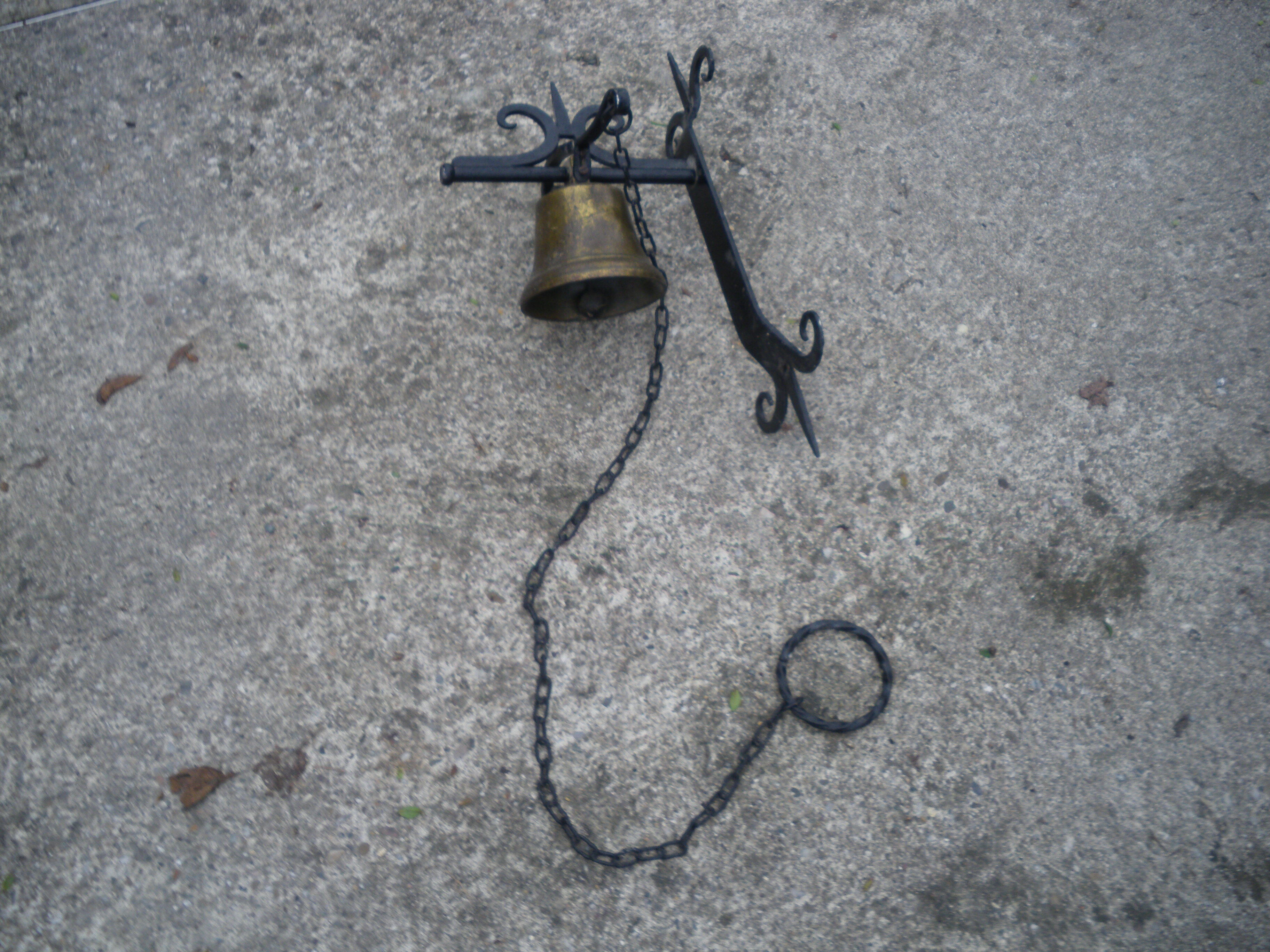Bronze wrought iron bell