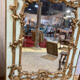 Antique trumeau mirror with putti decoration