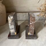 Art Deco marble bookends