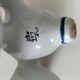 Antique egg holder by Jules Verlingue with polychrome floral decoration.