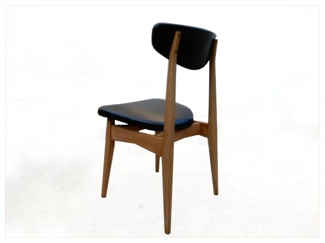 Set of 4 renovated scandinavian vintage chairs